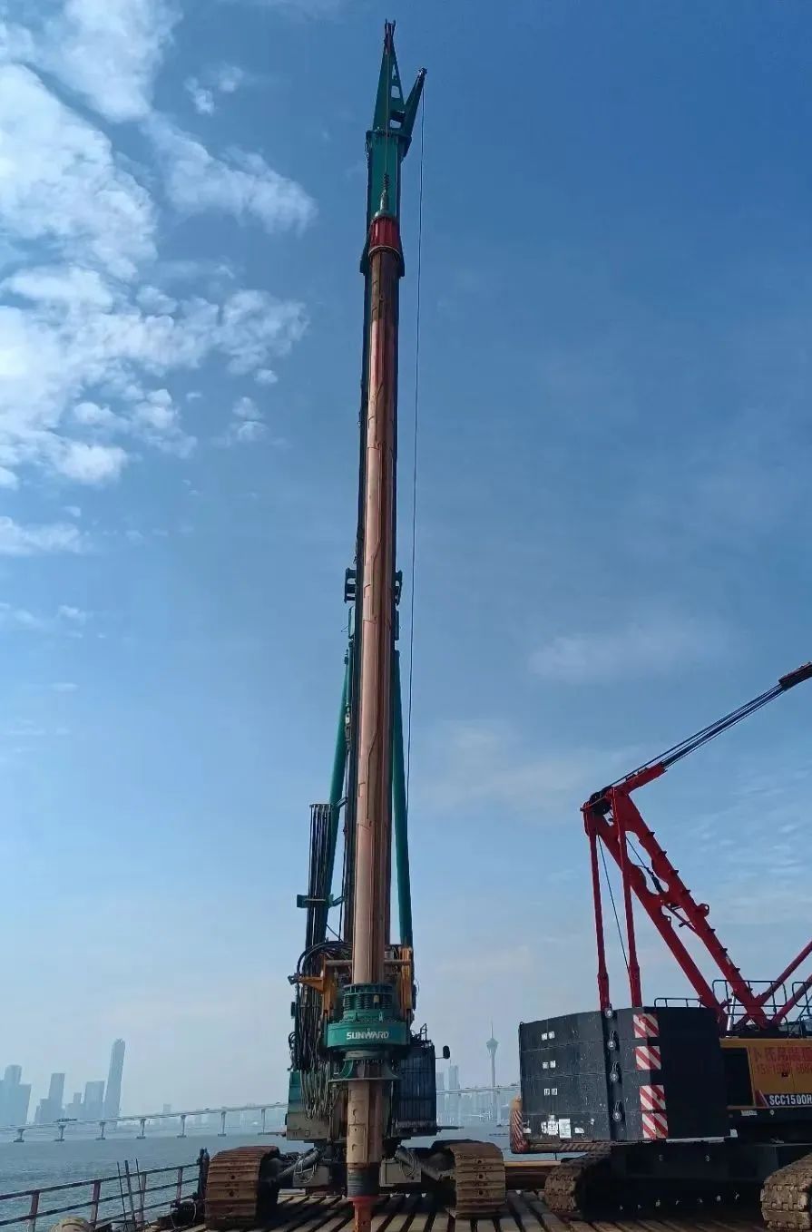 乘風(fēng)破浪的旋挖鉆機！山河智能助建澳氹第四跨海大橋