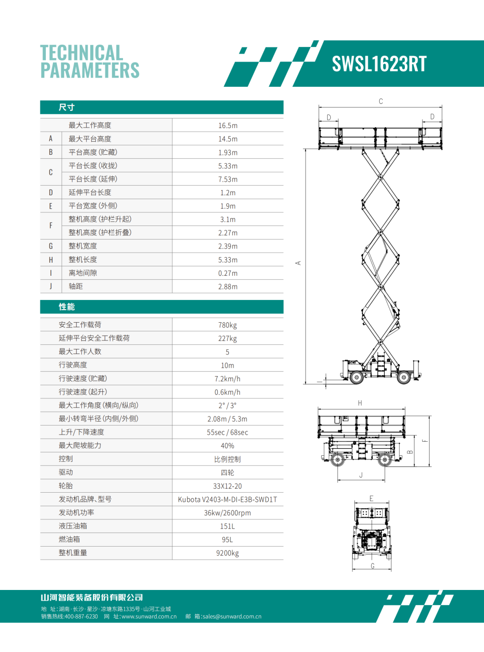 SWSL1623RT 越野剪叉式高空作業(yè)平臺(tái)